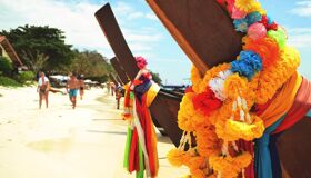 Colorful decoration Boats in Phuket, Thailand